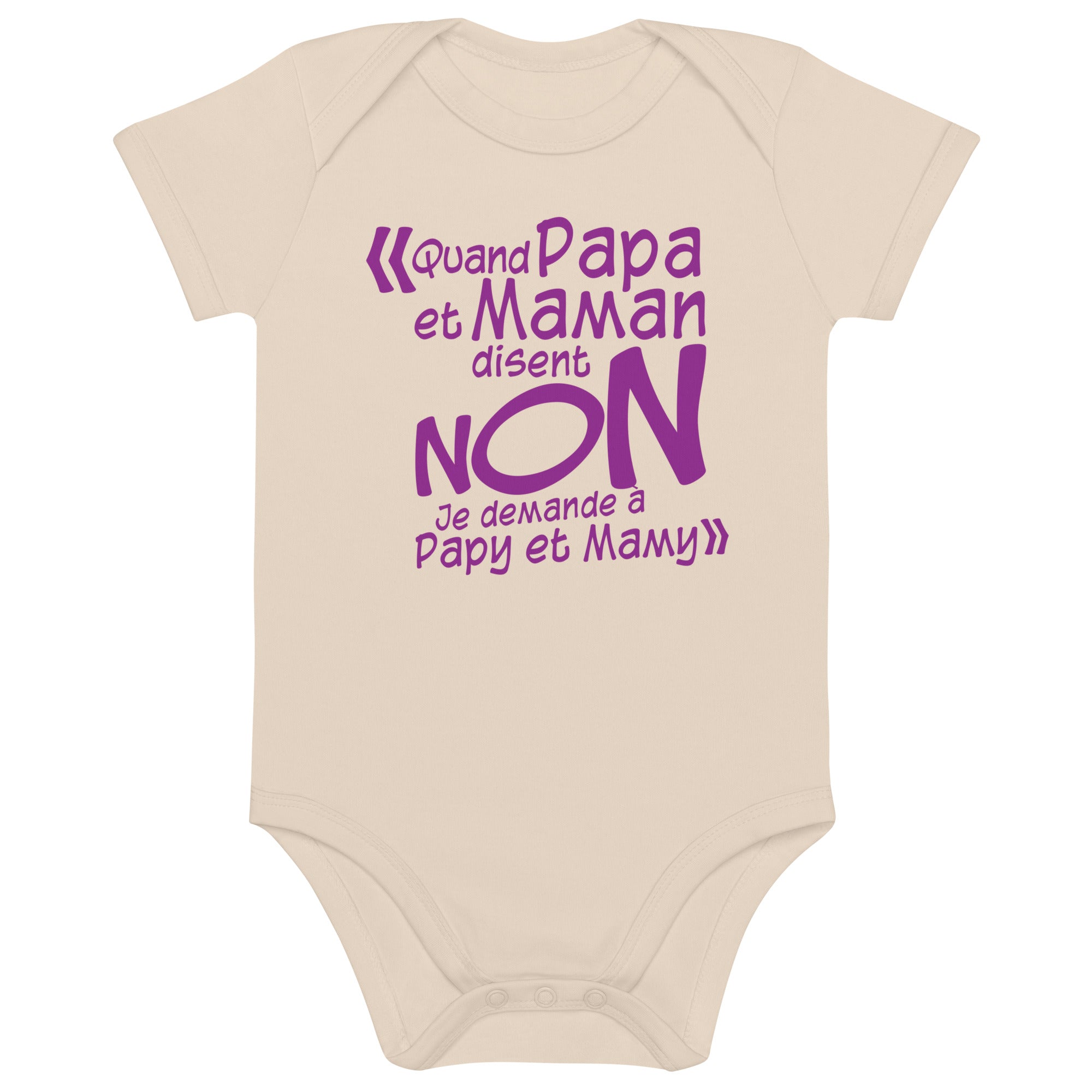 Quand papa et maman disent non  -  Body en coton bio bébé