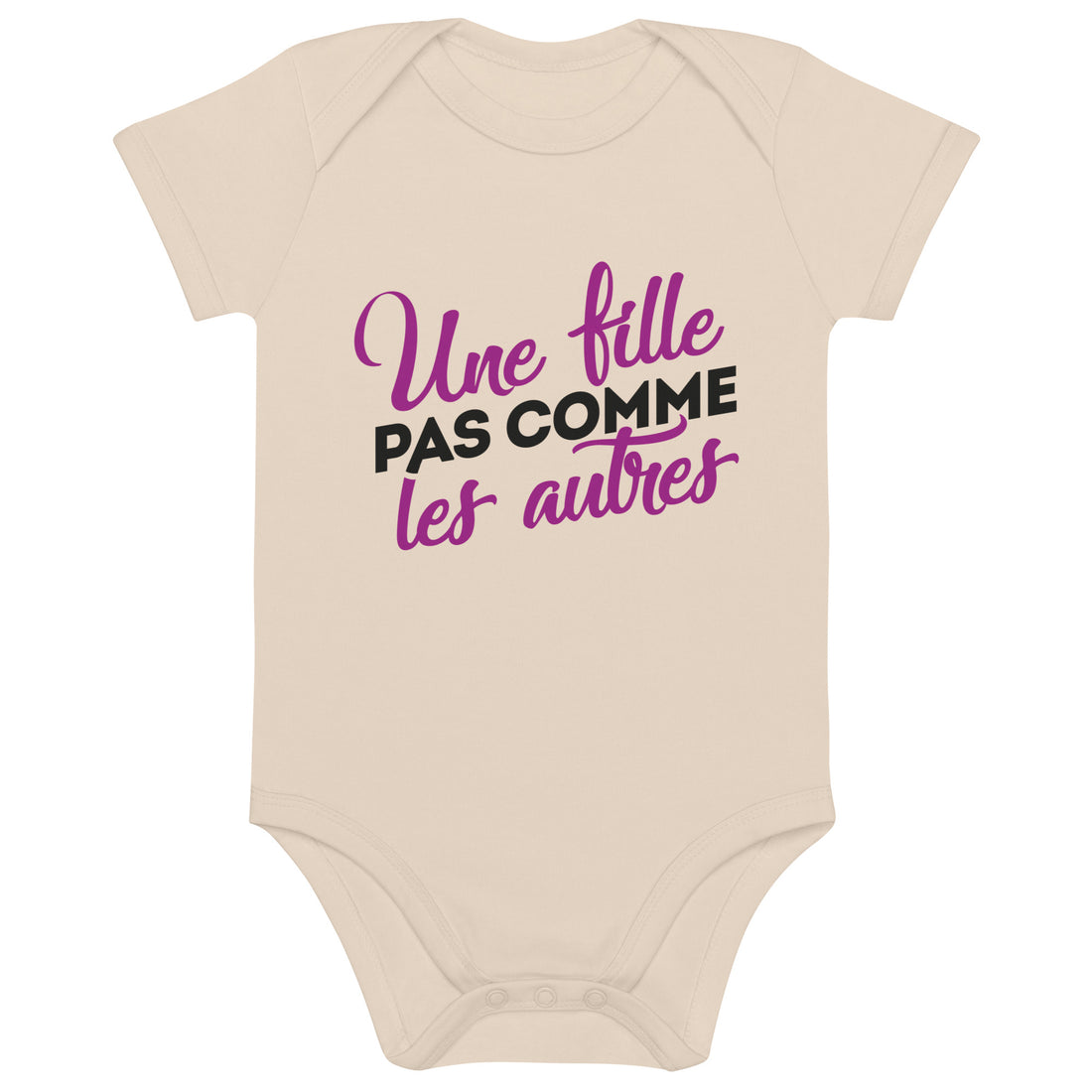 Une fille pas comme les autres  - Body en coton bio bébé