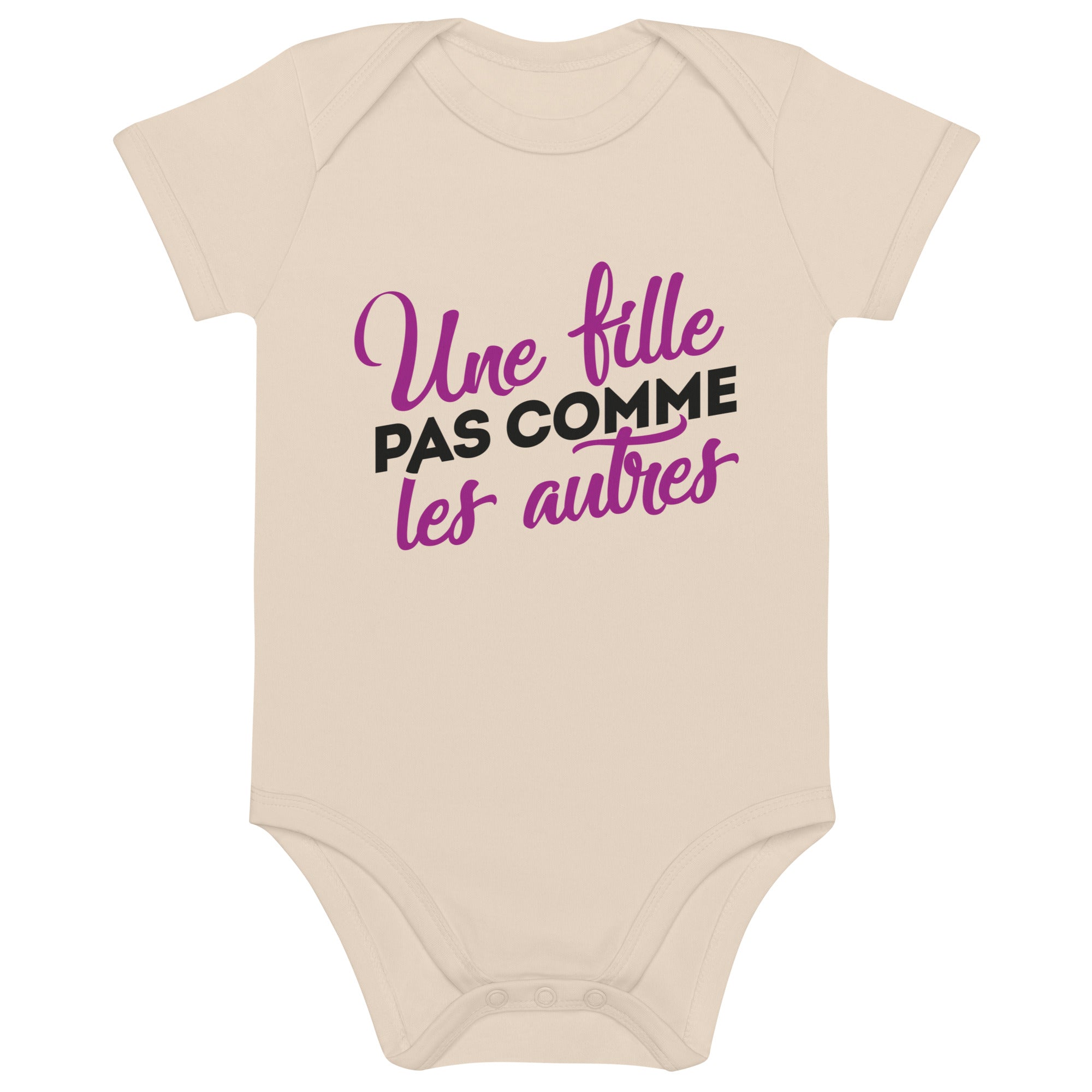 Une fille pas comme les autres  - Body en coton bio bébé