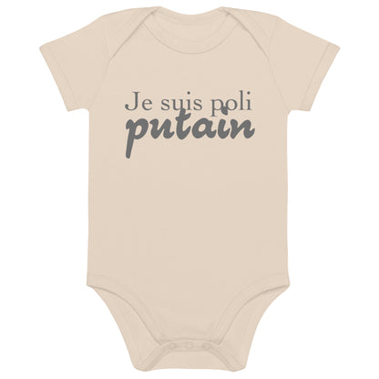 Je suis poli - Body en coton bio bébé