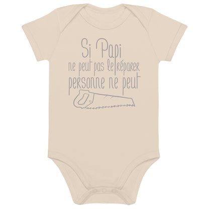 Si papi ne peut pas - Body en coton bio bébé