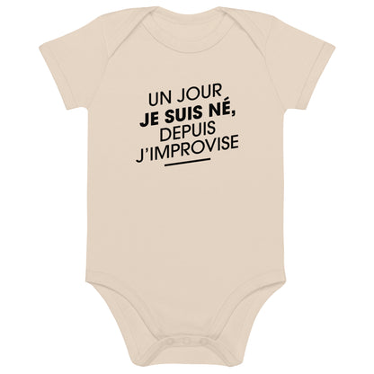 Un jour je suis né - Body en coton bio bébé