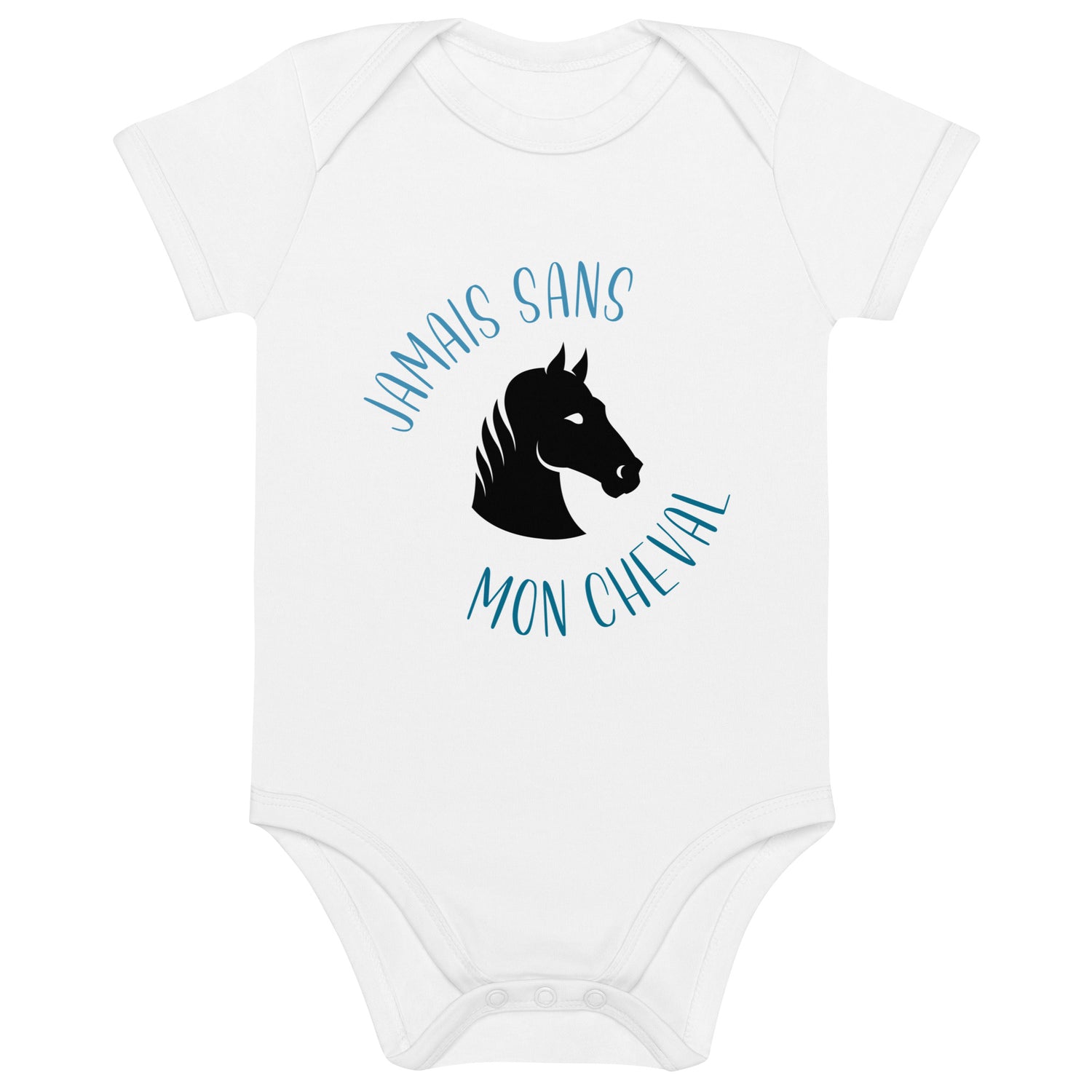 Jamais sans mon cheval - Body en coton bio bébé