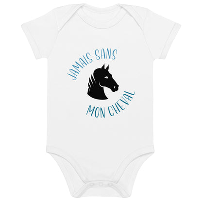Jamais sans mon cheval - Body en coton bio bébé