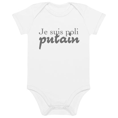 Je suis poli - Body en coton bio bébé