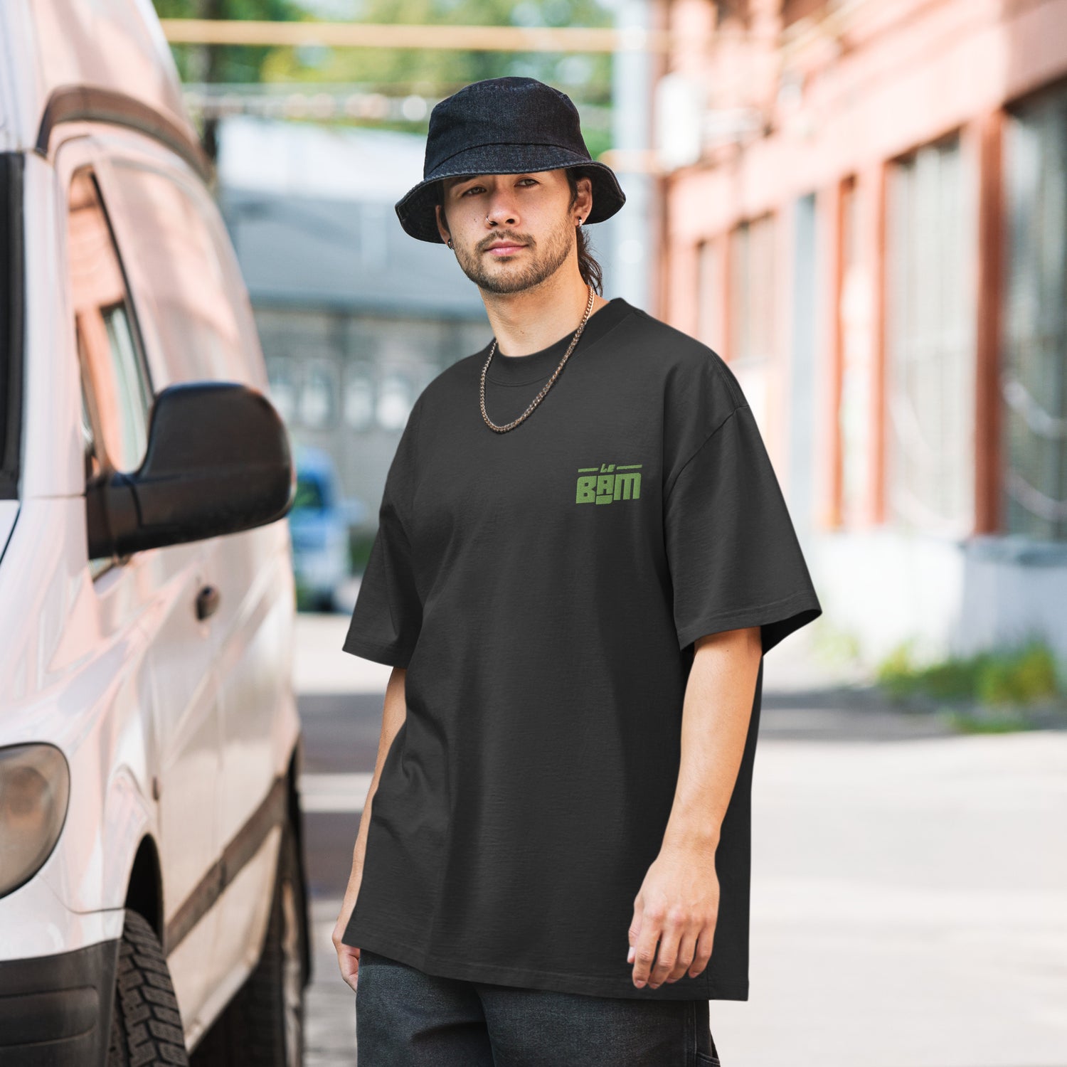 Le BAM - T-shirt oversize délavé - Brodé