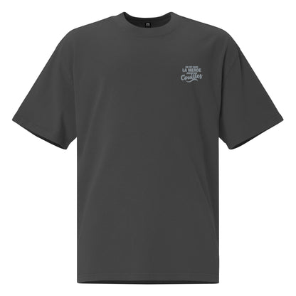 On est dans la merde - T-shirt oversize délavé - Brodé