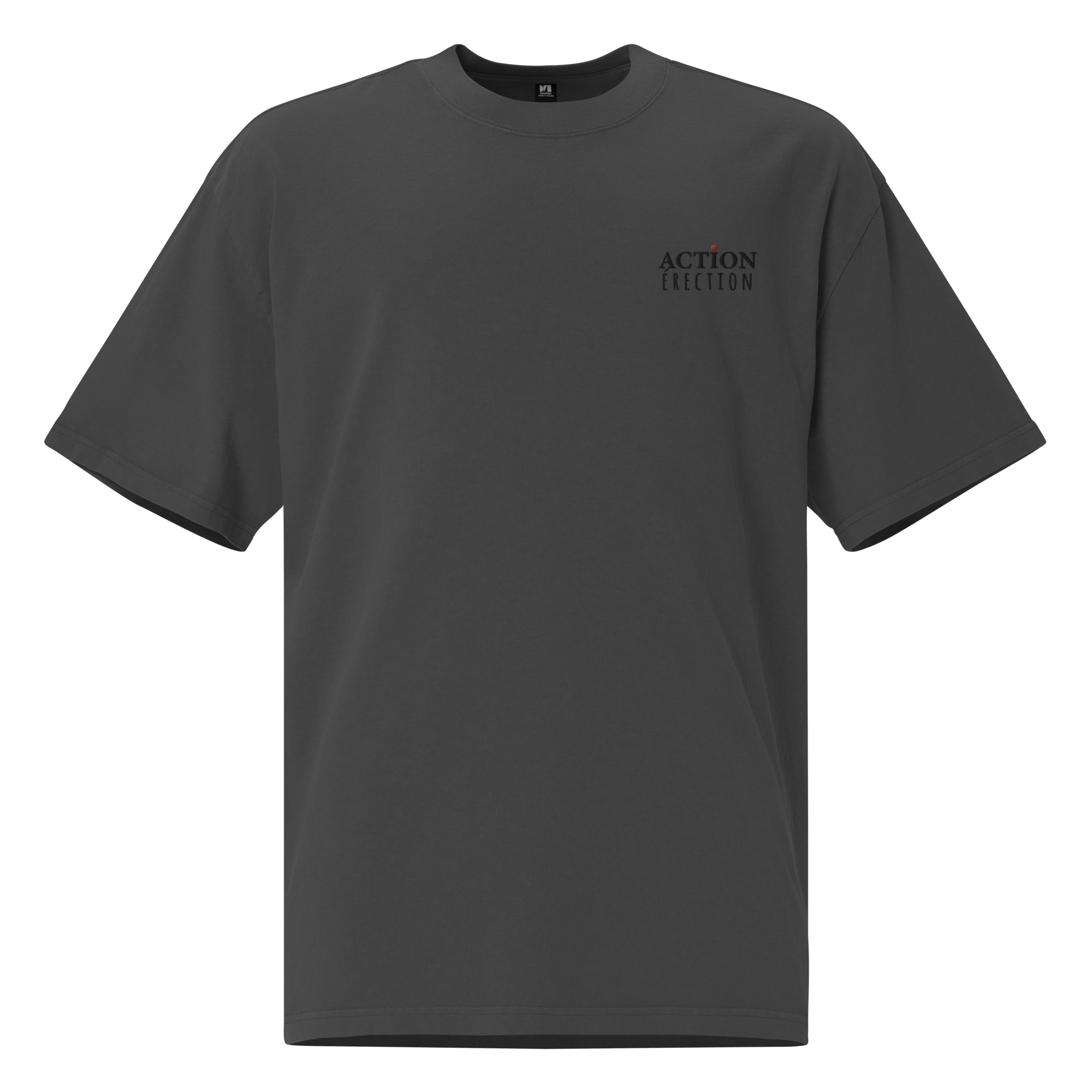 Action érection - T-shirt oversize délavé - Brodé