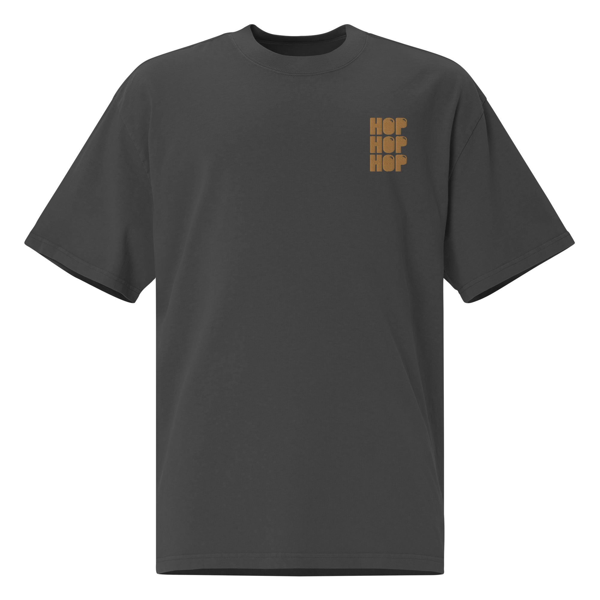 Hop Hop Hop - T-shirt oversize délavé - Brodé