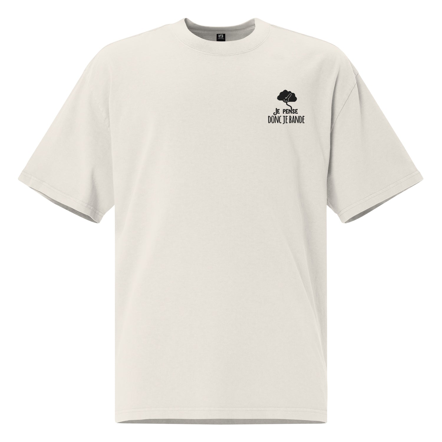 Je pense donc je bande - T-shirt oversize délavé - Brodé