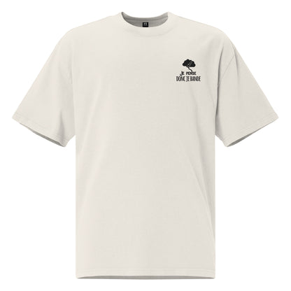 Je pense donc je bande - T-shirt oversize délavé - Brodé