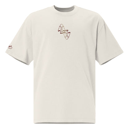 Coeur de Pik - OuhiB - T-shirt oversize délavé - Brodé centre et manche