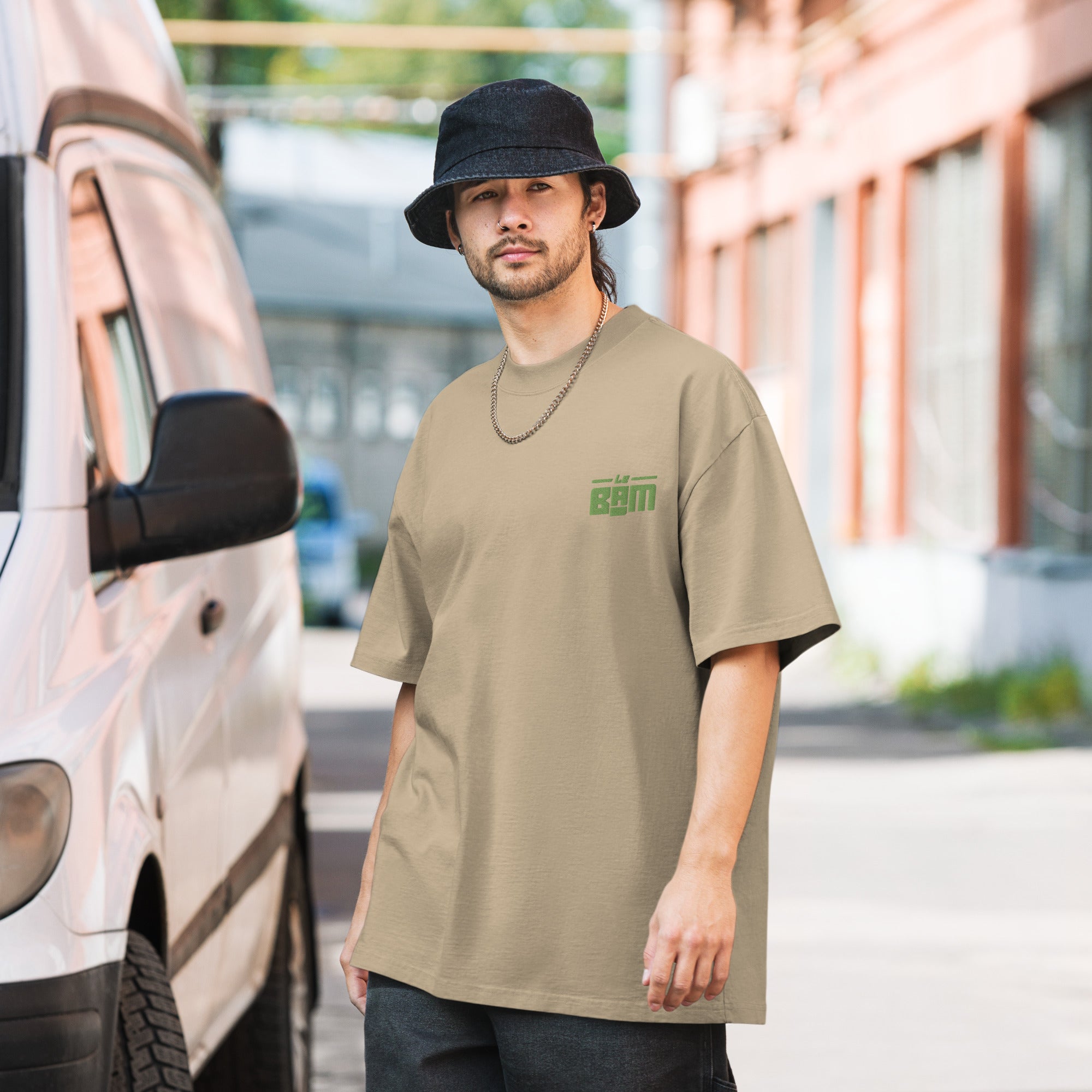 Le BAM - T-shirt oversize délavé - Brodé