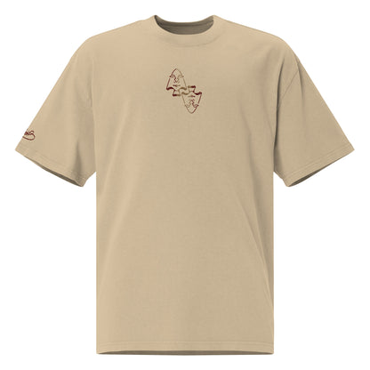 Coeur de Pik - OuhiB - T-shirt oversize délavé - Brodé centre et manche