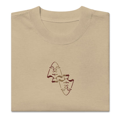 Coeur de Pik - OuhiB - T-shirt oversize délavé - Brodé centre et manche