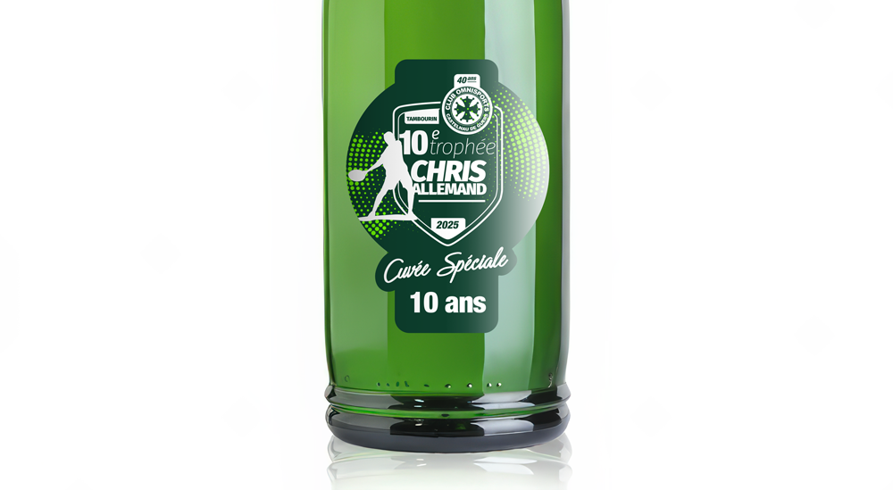 Etiquette de vin Cuvée spéciale Trophée Chris Allemand 10 ans