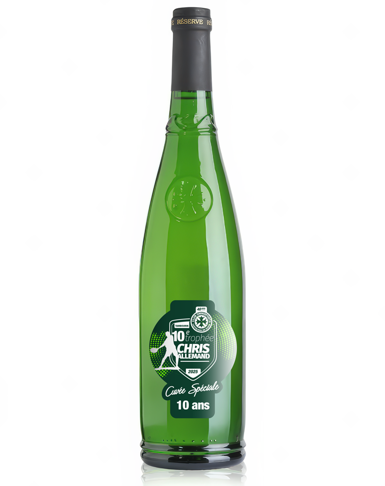 Etiquette de vin Cuvée spéciale Trophée Chris Allemand 10 ans