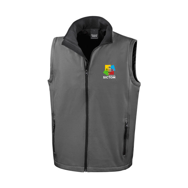 SICTOM - Veste softshell sans manche - Brodé Coeur