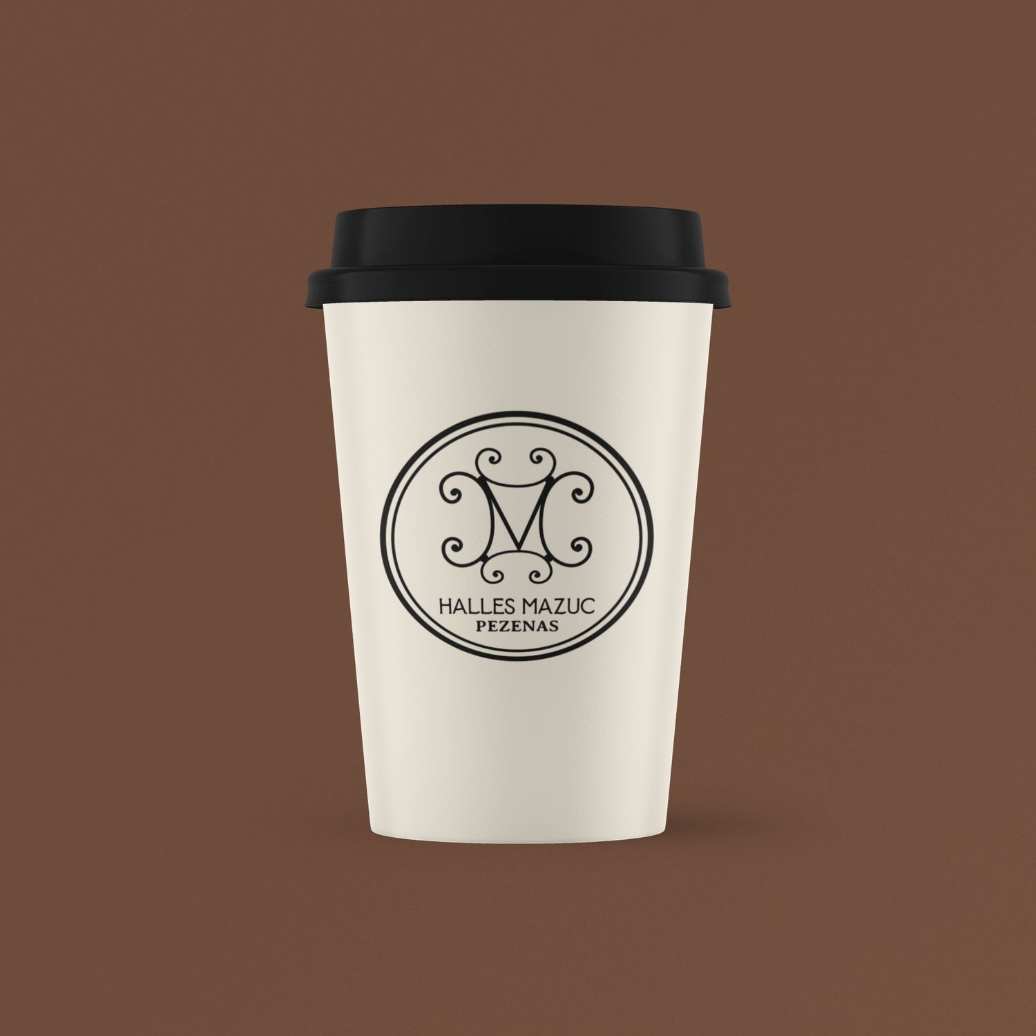 Les Halles Mazuc - Gobelet en carton avec couvercle en plastique
