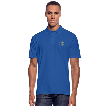 Halles Mazuc - Polo Homme - Coeur &amp; dos - bleu royal