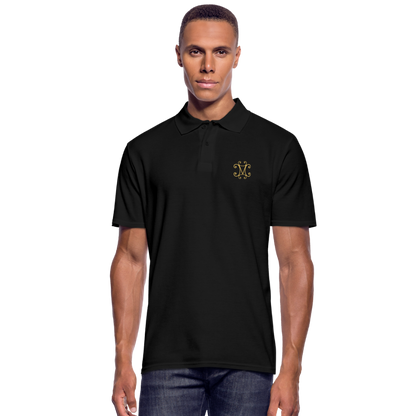 Halles Mazuc - Polo Homme - Coeur &amp; dos - noir