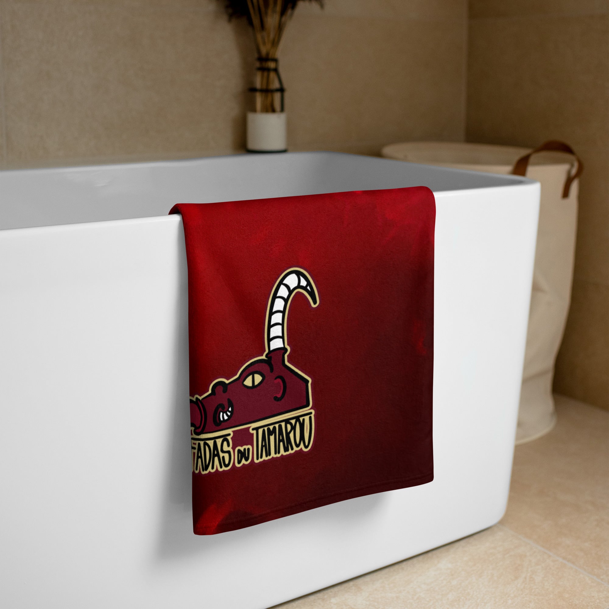 Fadas du Tamarou -  &quot;Pézenas&quot; - Serviette rouge