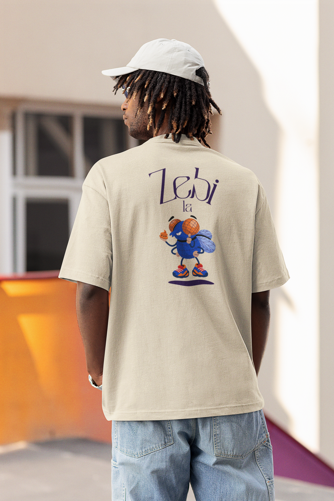 Zebi la Mouche - T-shirt oversize délavé - Coeur et Dos