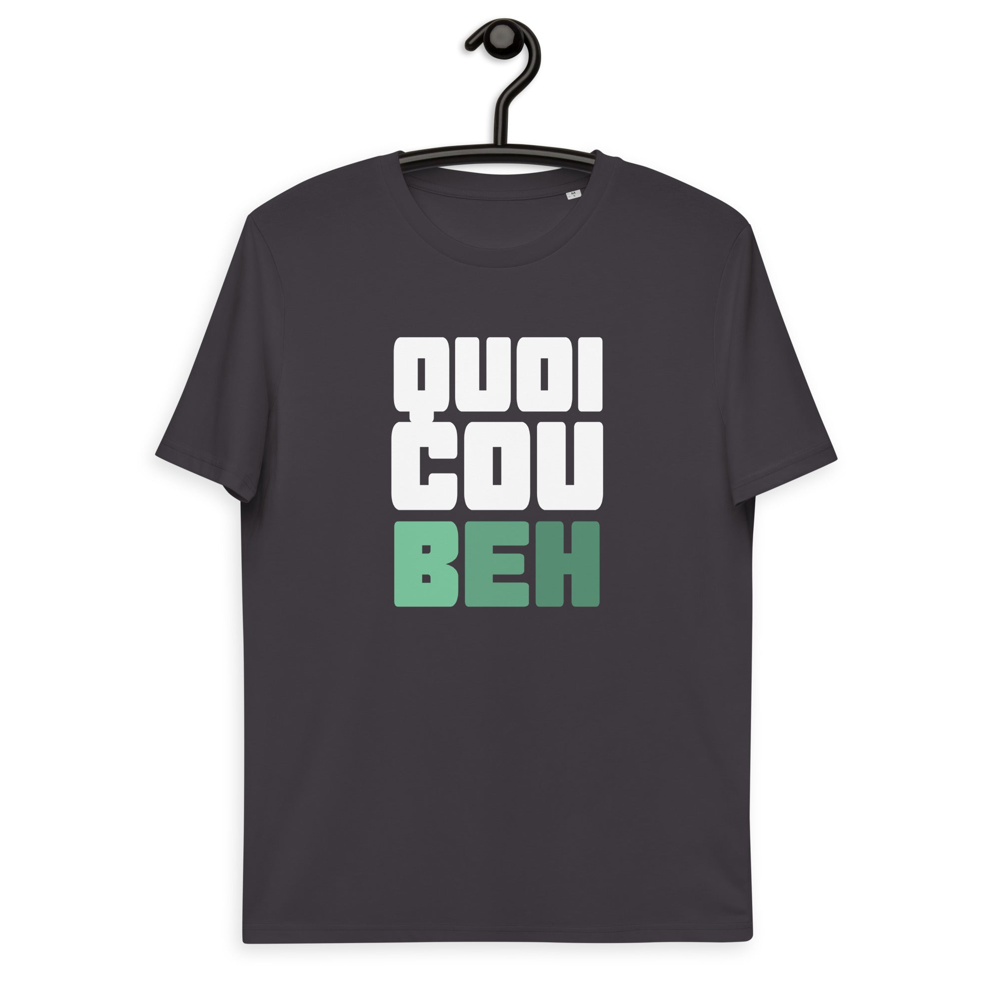 Quoicoubeh - T-shirt unisexe en coton biologique