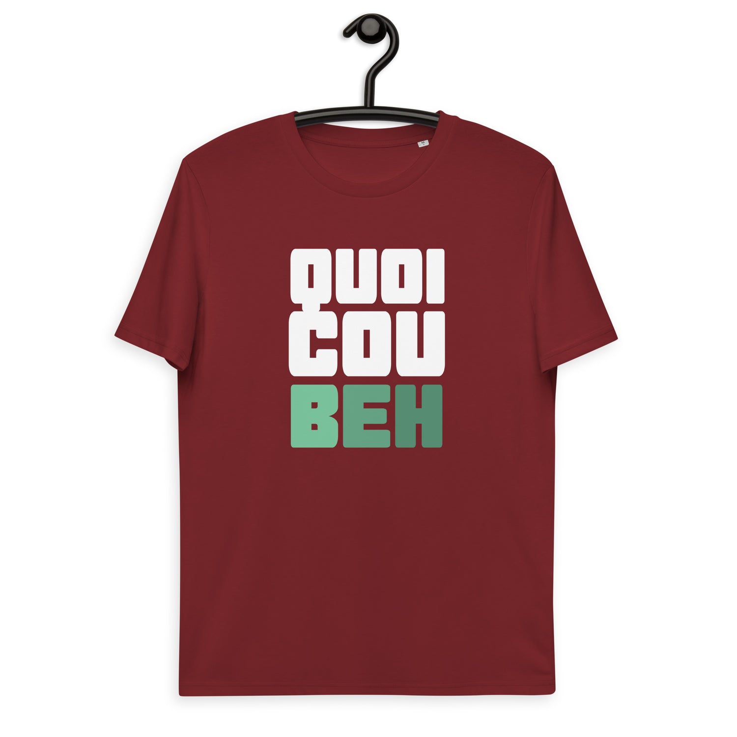 Quoicoubeh - T-shirt unisexe en coton biologique