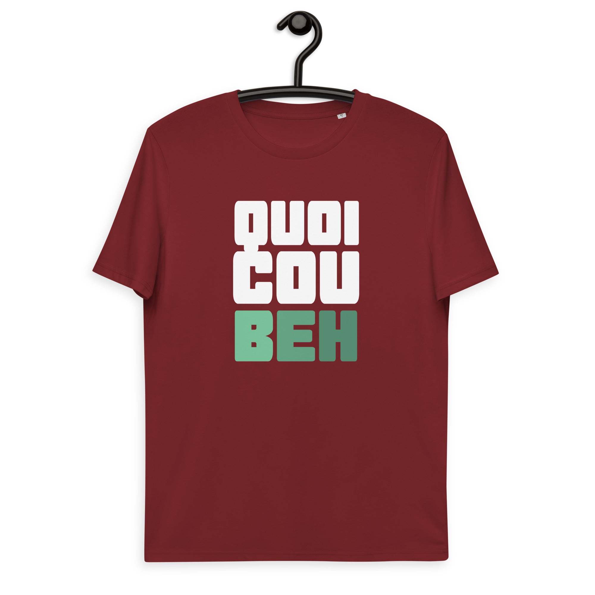Quoicoubeh - T-shirt unisexe en coton biologique