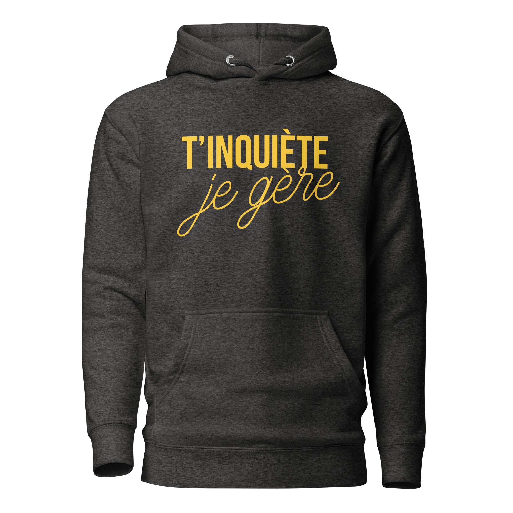 tinquiete-je-gere-sweat-capuche-personnalise-gris-chine-jaune