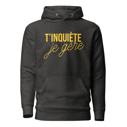 tinquiete-je-gere-sweat-capuche-personnalise-gris-chine-jaune