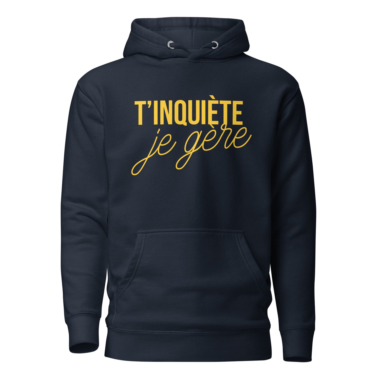 tinquiete-je-gere-sweat-capuche-personnalise-navy-jaune