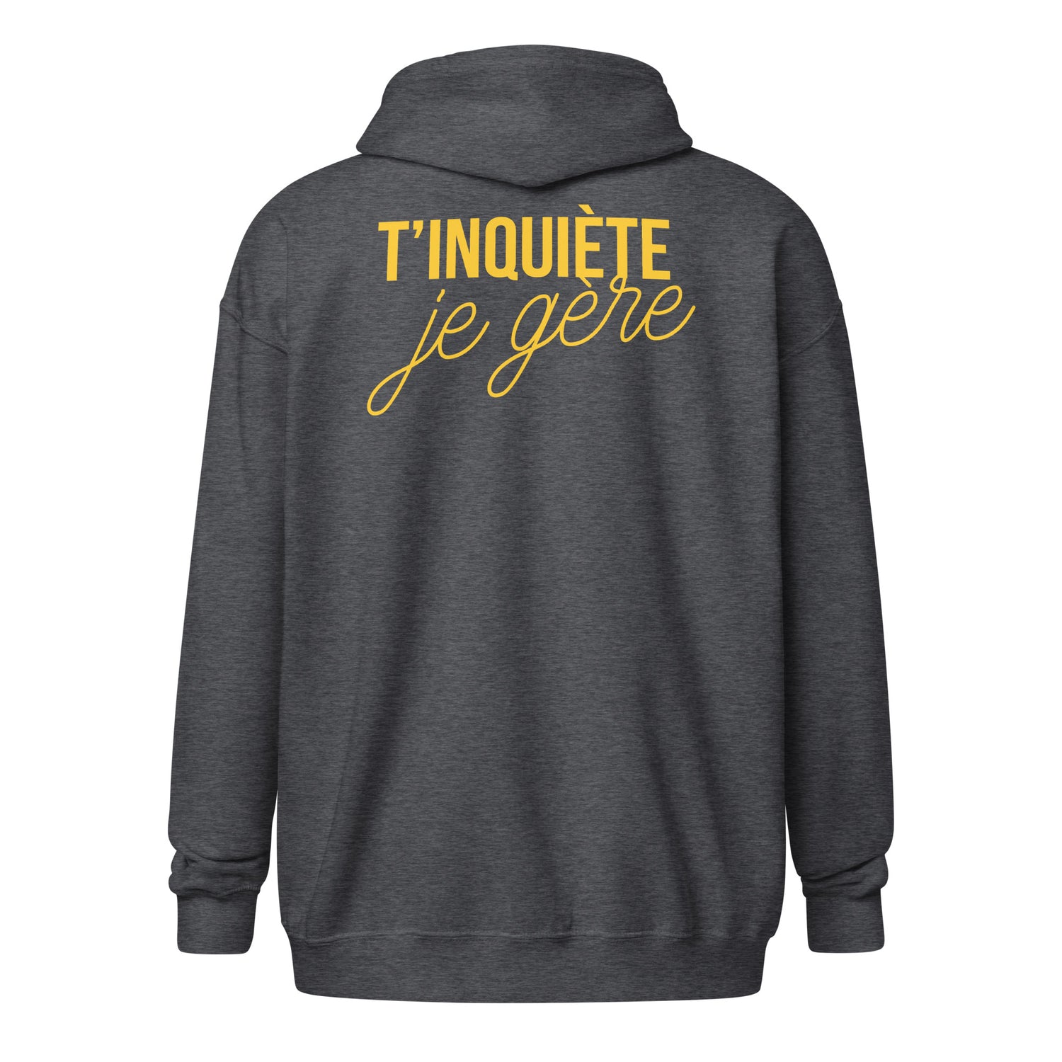 tinquiete-je-gere-sweat-capuche-zippe-gris-fonce-jaune-dos