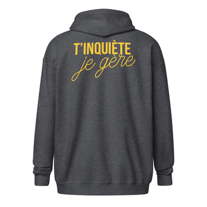 tinquiete-je-gere-sweat-capuche-zippe-gris-fonce-jaune-dos