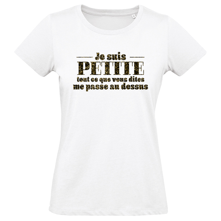 Petite - T-Shirt Coton Bio Femme - Glitter Champagne