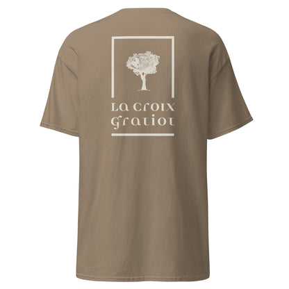 La Croix Gratiot - T-shirt classique unisexe - 2 marquages : Coeur et dos