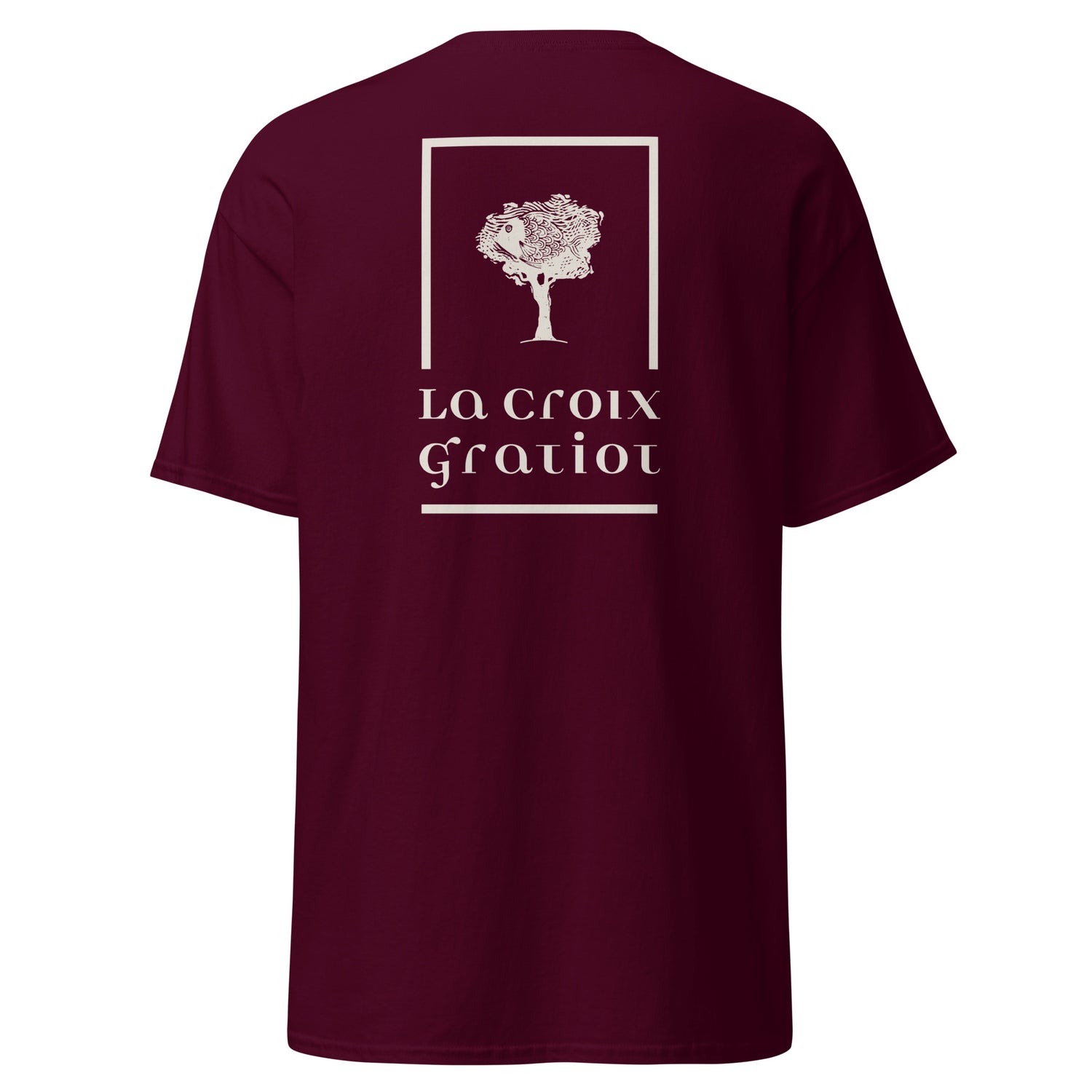 La Croix Gratiot - T-shirt classique unisexe - 2 marquages : Coeur et dos