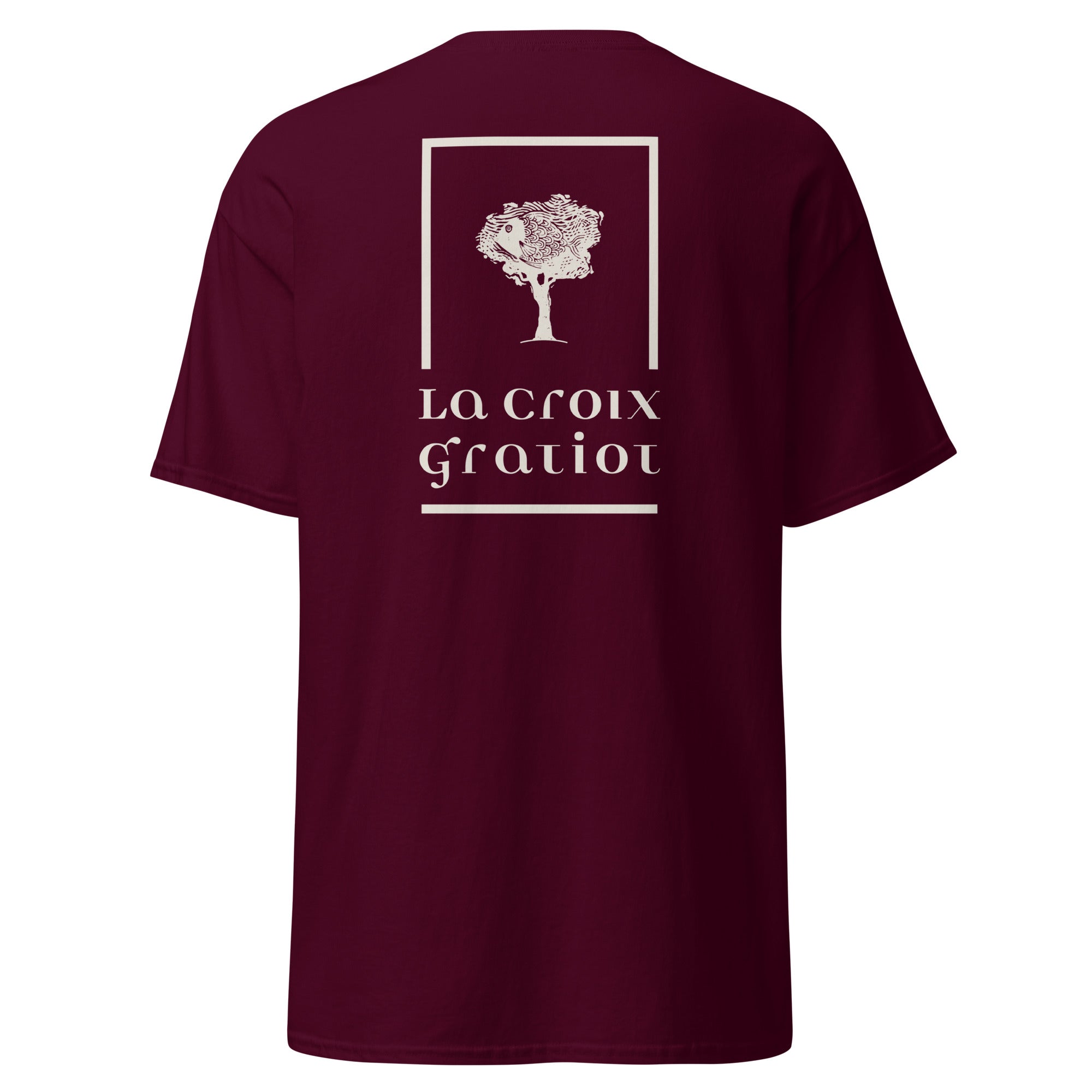 La Croix Gratiot - T-shirt classique unisexe - 2 marquages : Coeur et dos