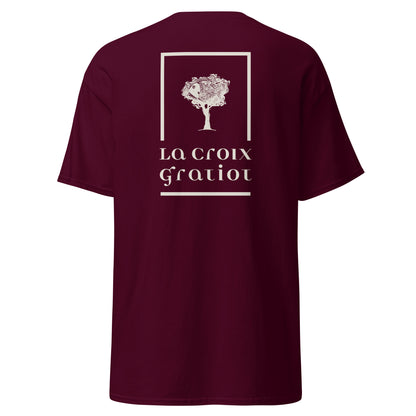 La Croix Gratiot - T-shirt classique unisexe - 2 marquages : Coeur et dos