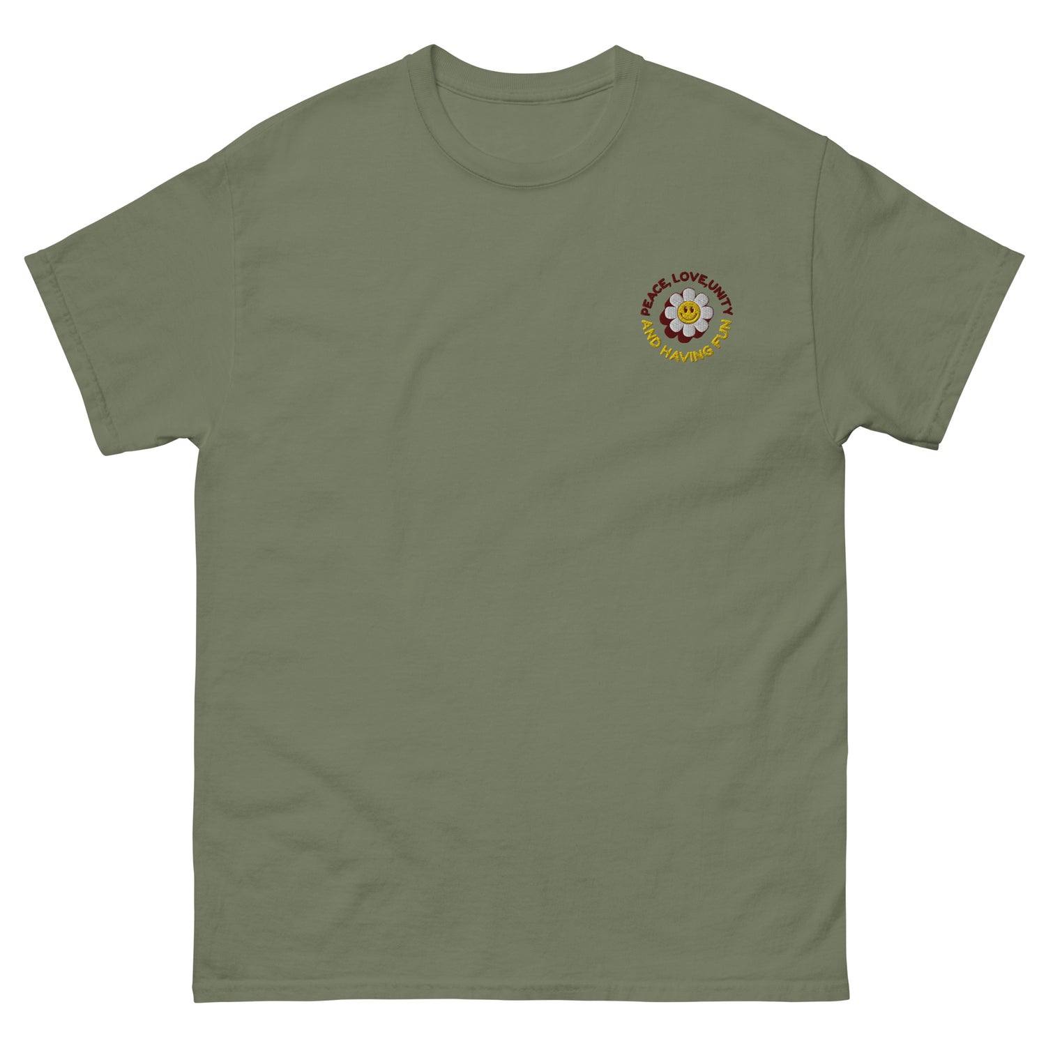 Peace Love Unity - T-shirt classique unisexe - Brodé
