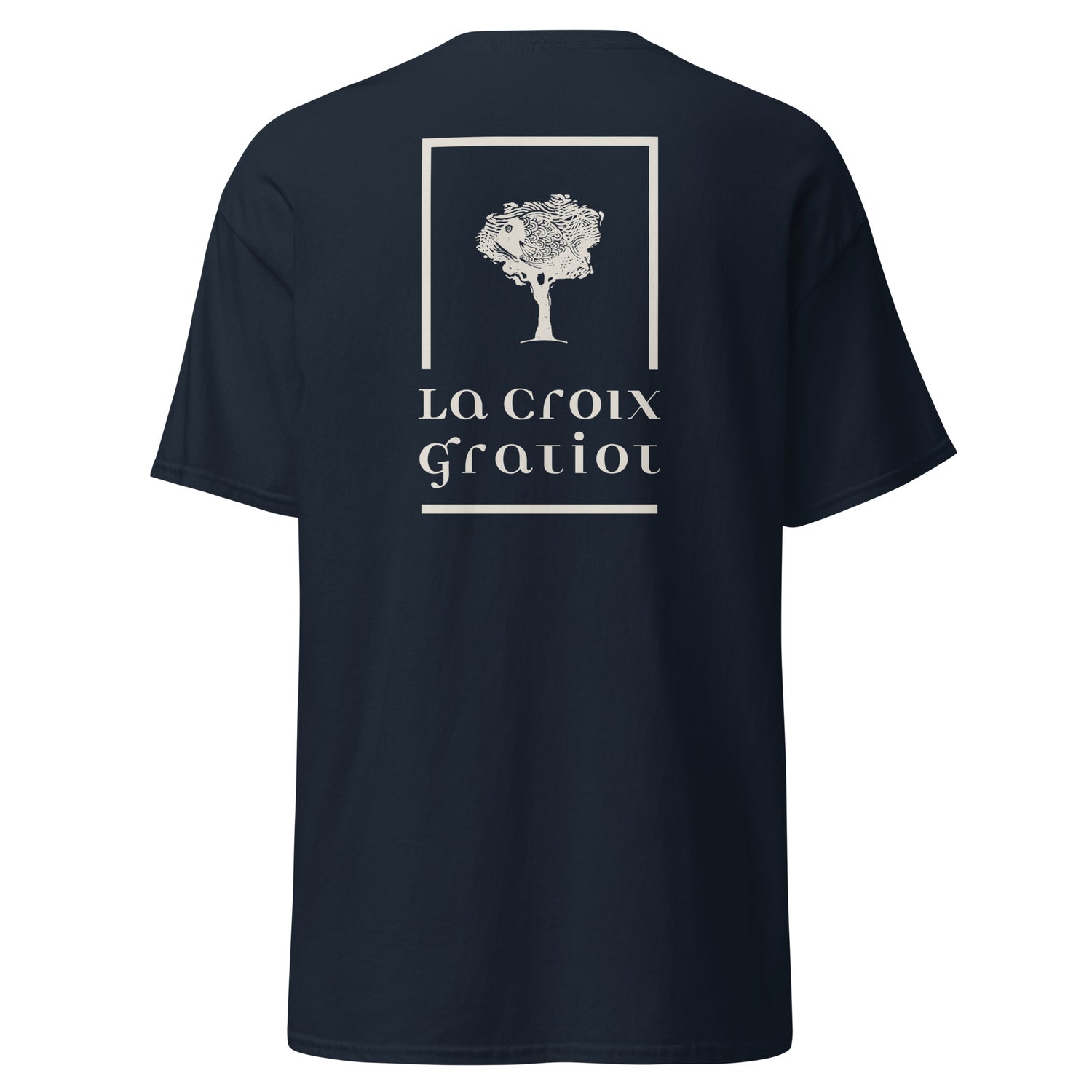 La Croix Gratiot - T-shirt classique unisexe - 2 marquages : Coeur et dos