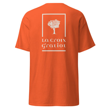 La Croix Gratiot - T-shirt classique unisexe - 2 marquages : Coeur et dos