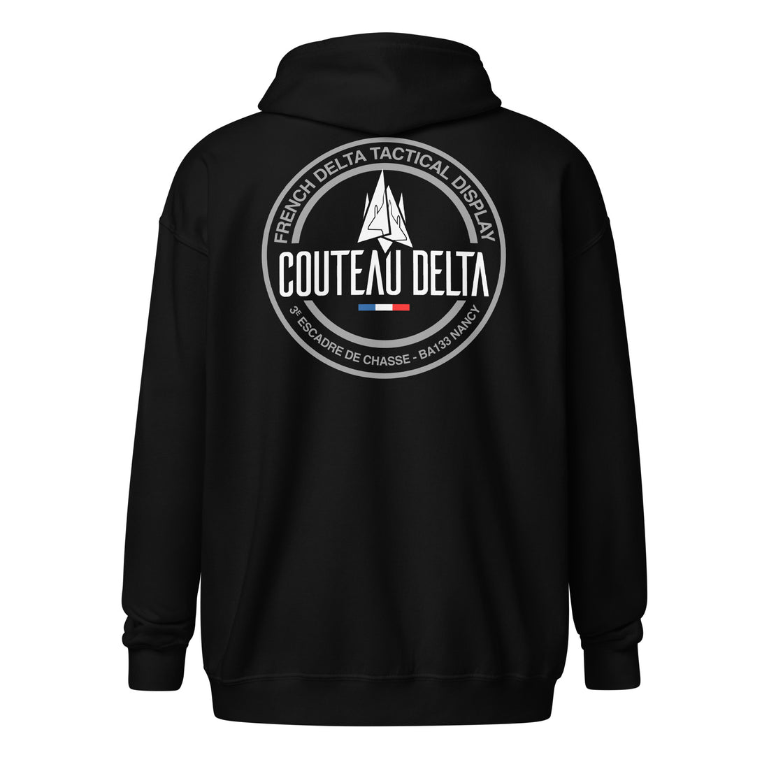 Couteau Delta - Sweat à capuche épais unisexe zippé - Coeur et dos