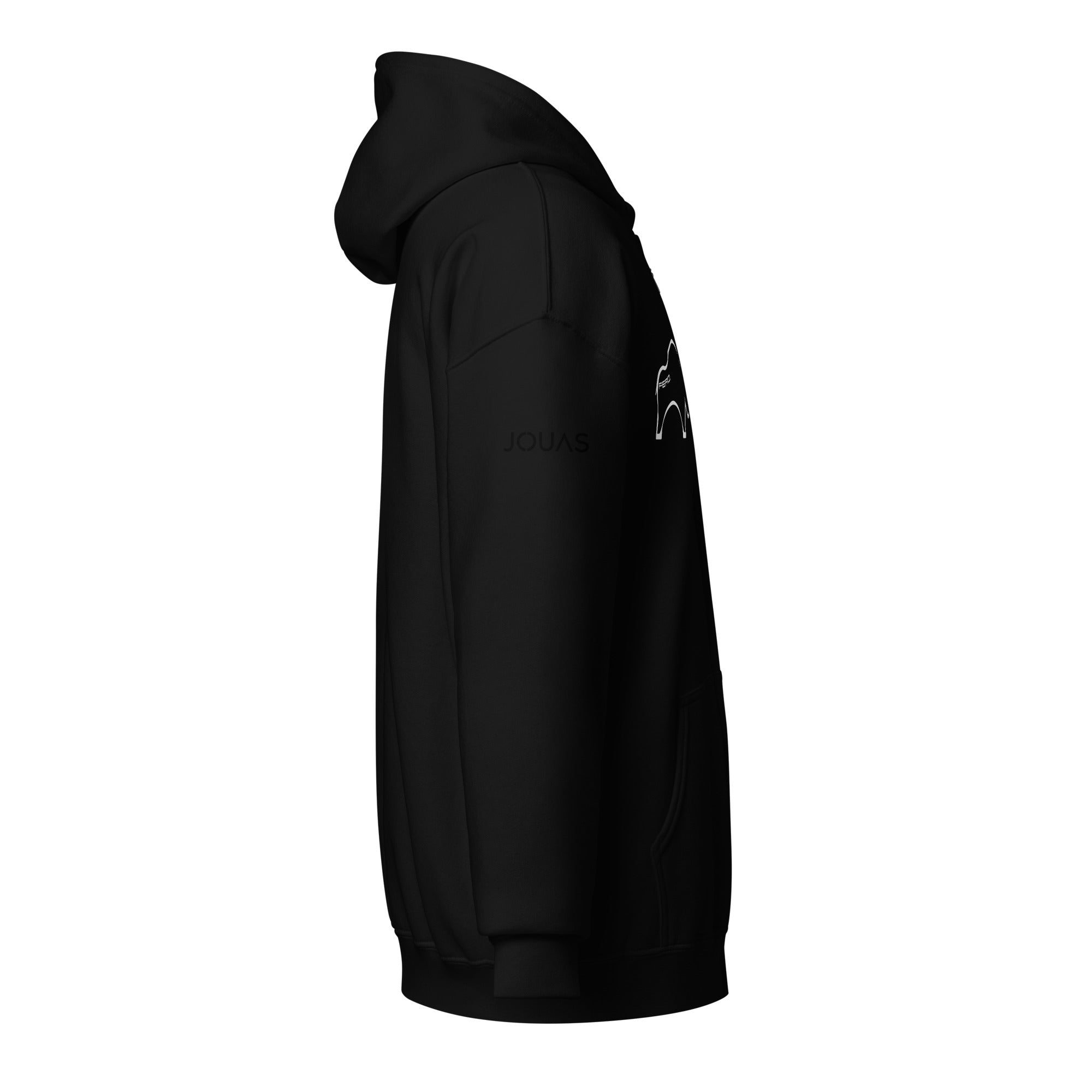 Fero Mone Sweat à capuche épais unisexe zippé - 2 marquages - Face et Manche