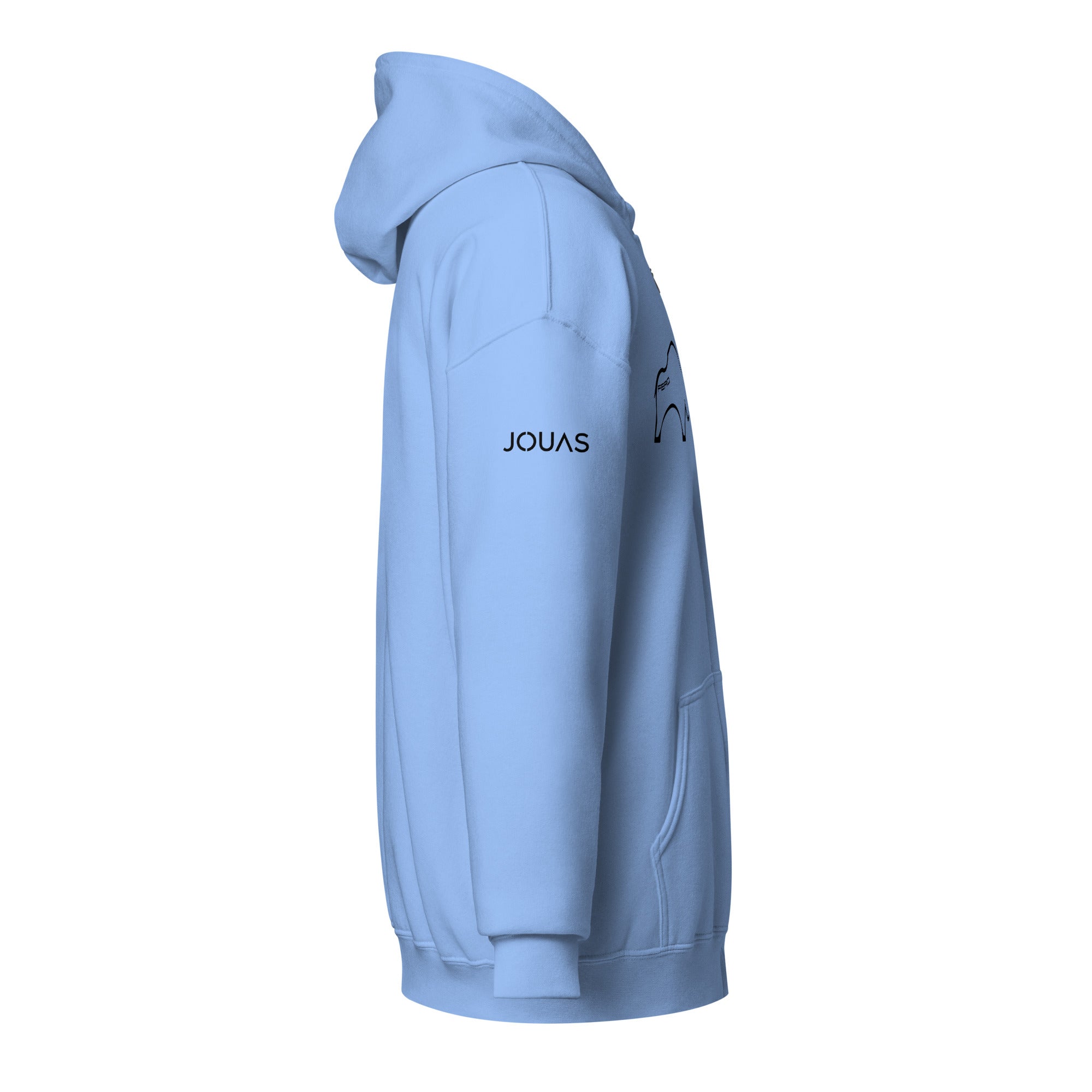 Fero Mone Sweat à capuche épais unisexe zippé - 2 marquages - Face et Manche