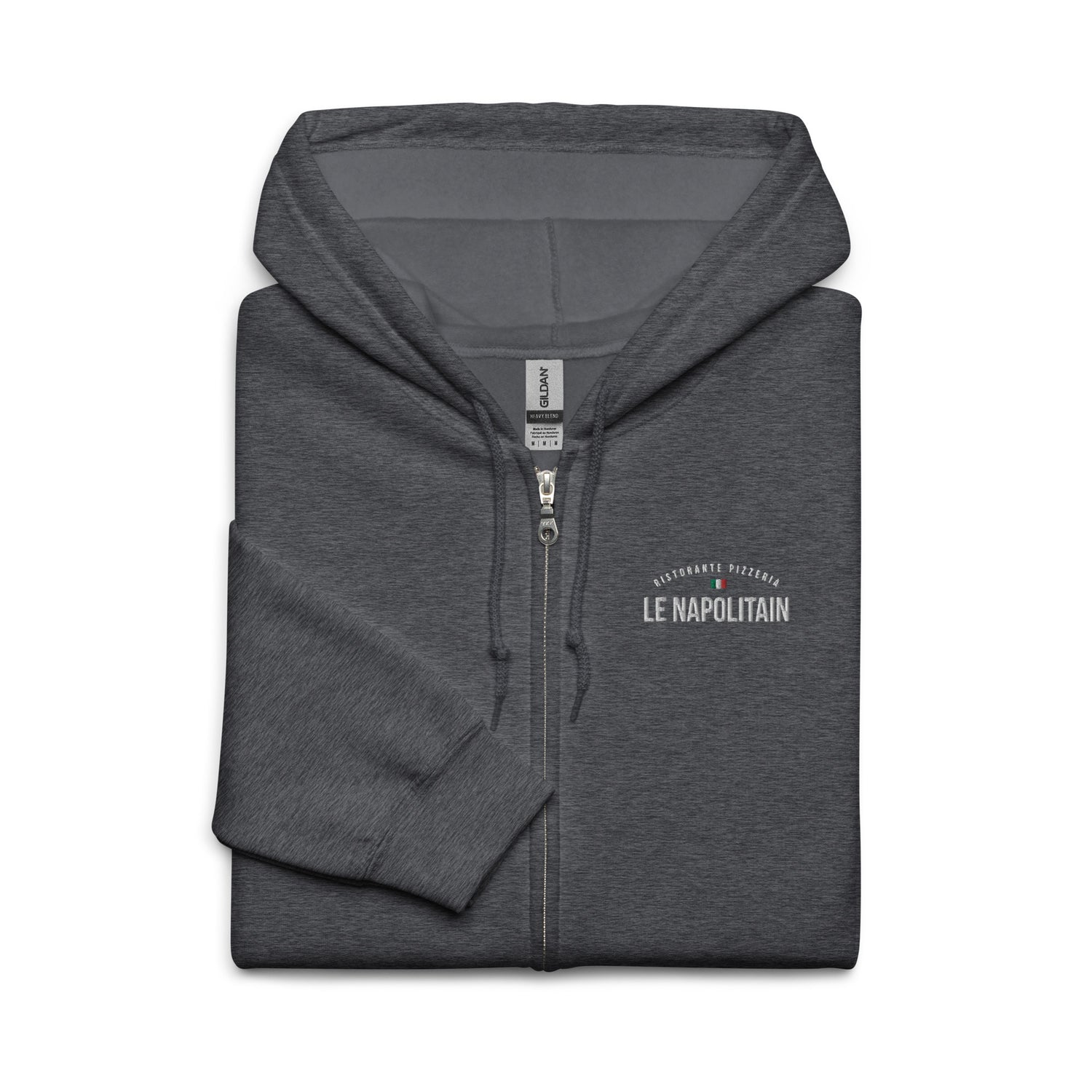 Le Napolitain - Sweat à capuche épais unisexe à fermeture éclair - Brodé