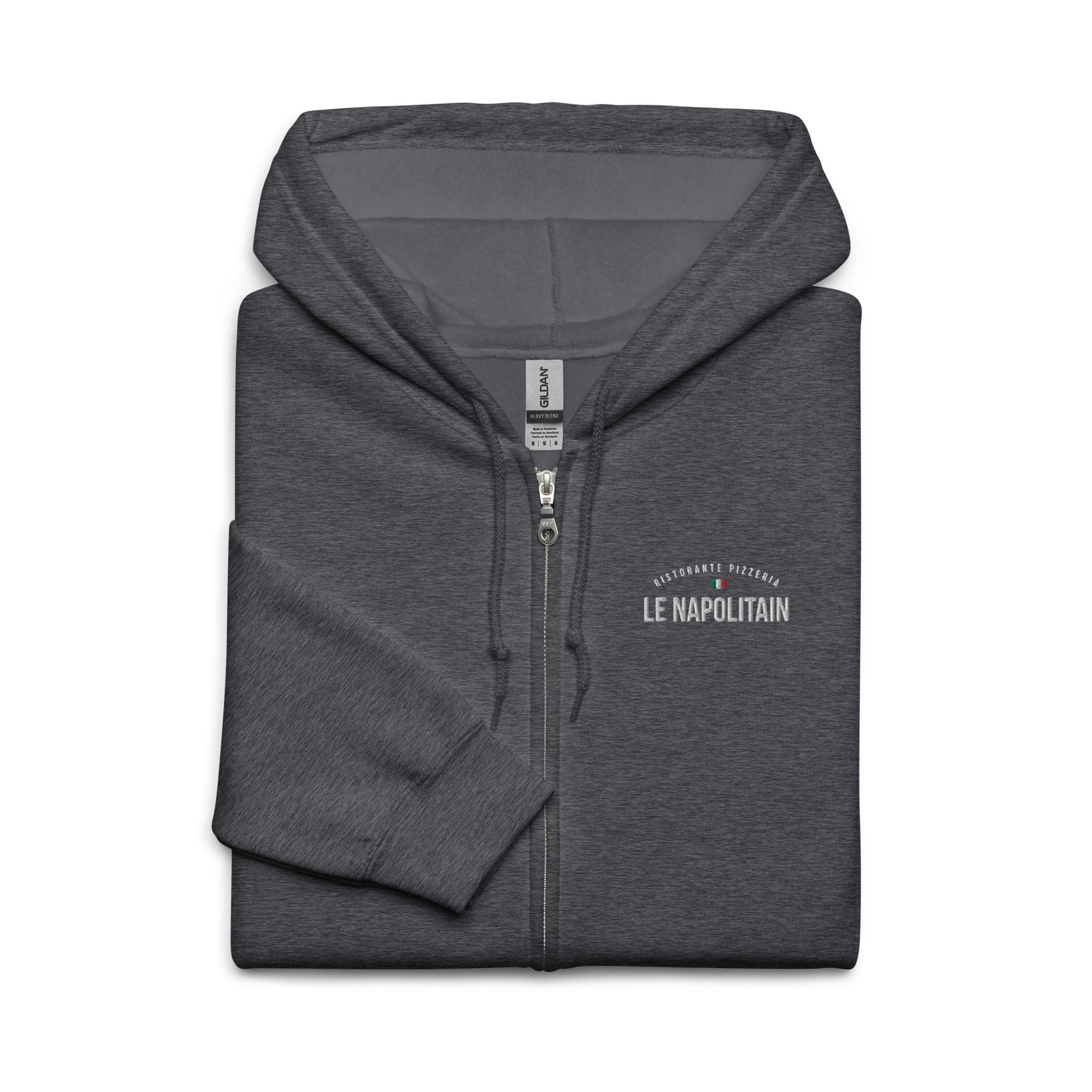 Le Napolitain - Sweat à capuche épais unisexe à fermeture éclair - Brodé