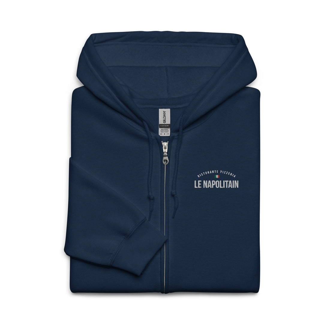 Le Napolitain - Sweat à capuche épais unisexe à fermeture éclair - Brodé