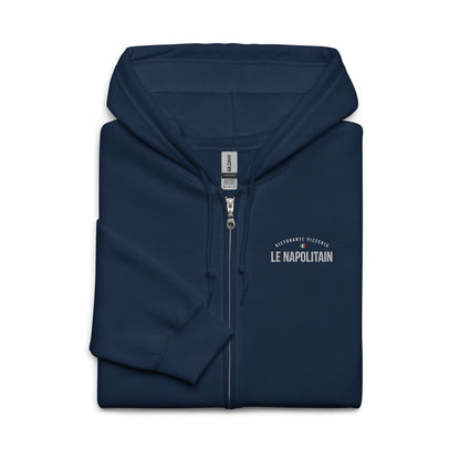 Le Napolitain - Sweat à capuche épais unisexe à fermeture éclair - Brodé